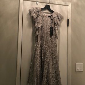 Silver BCBGMAXAZRIA cocktail dress size 6